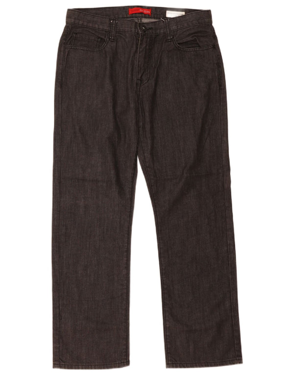 Jeans dritti da uomo Guess W33 L30 cotone grigio