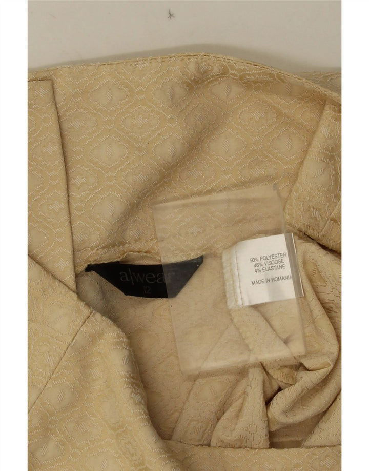 Gonna a trapezio da donna Awear UK 12 media W30 poliestere geometrico beige