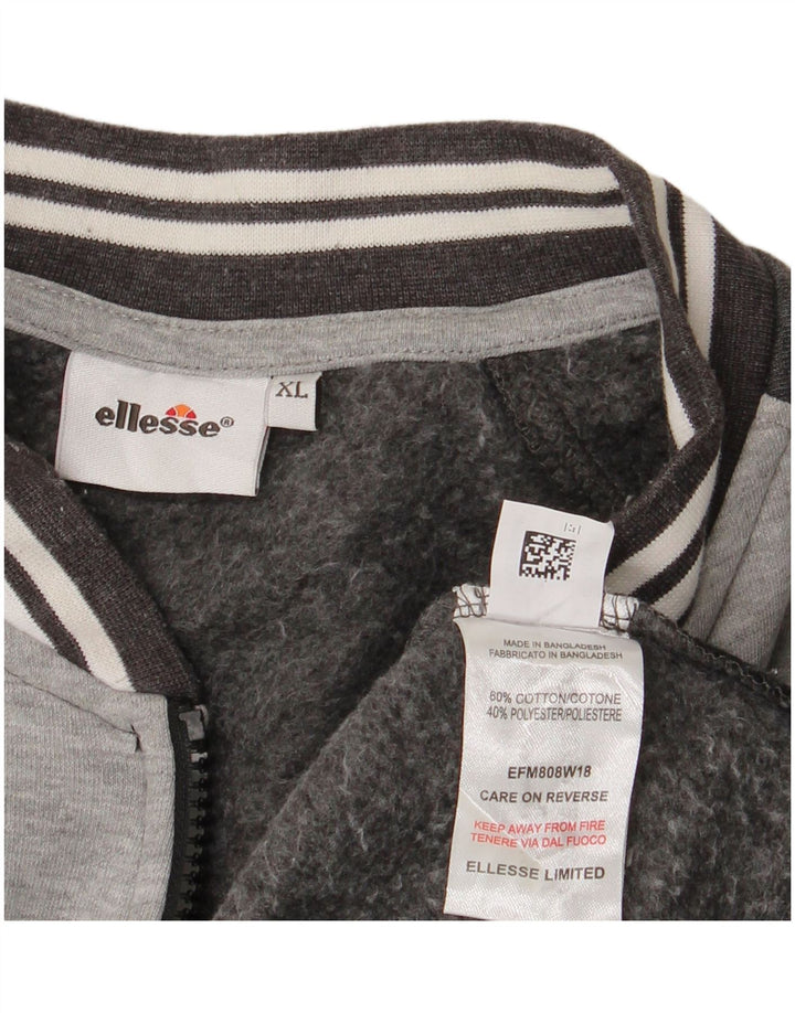 Giacca da tuta da uomo ELLESSE XL in cotone color block grigio