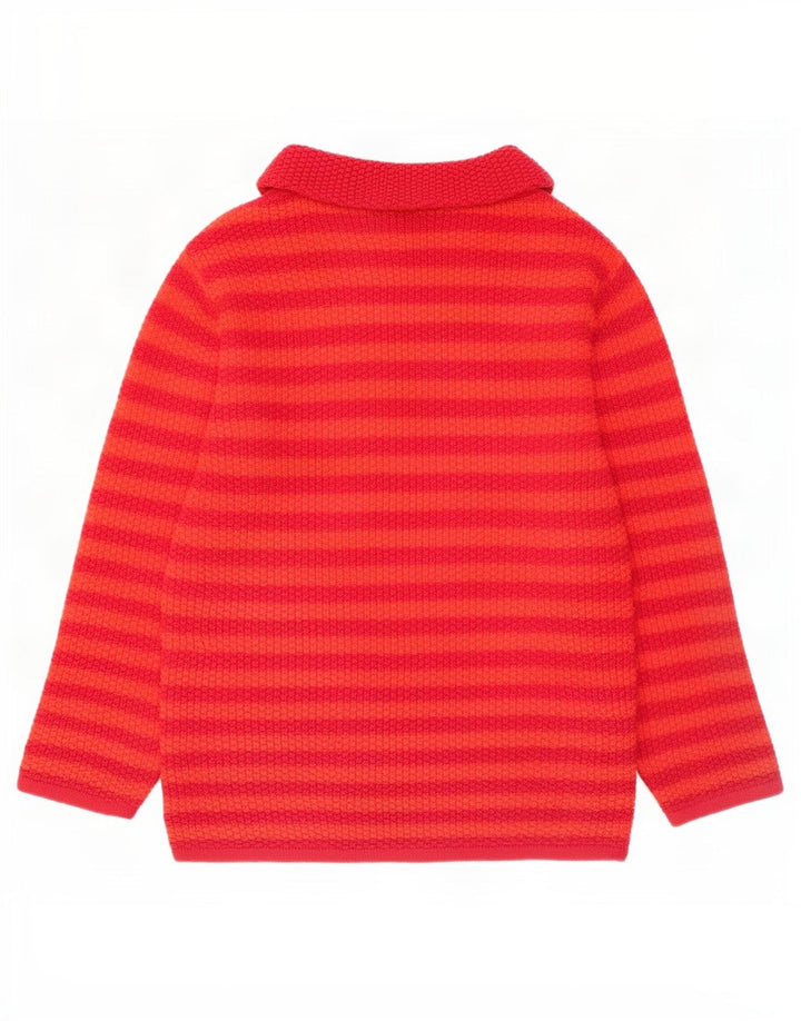 Maglione maglione oversize da donna Hobbs con collo alto UK 10 piccolo rosso a righe