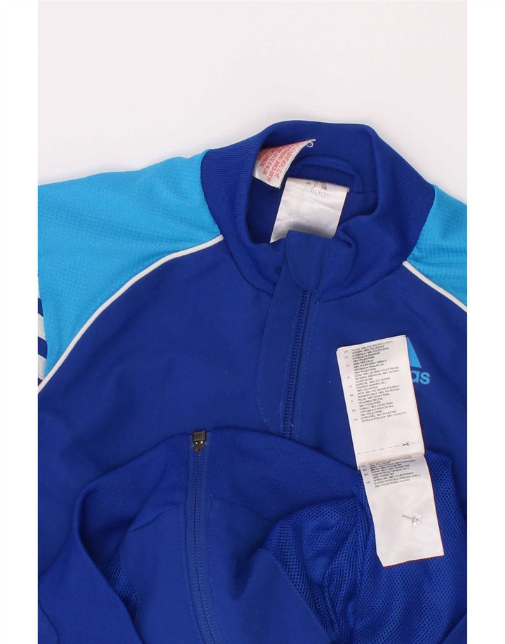 Giacca da tuta da ragazzo Adidas 7-8 anni in poliestere color block blu