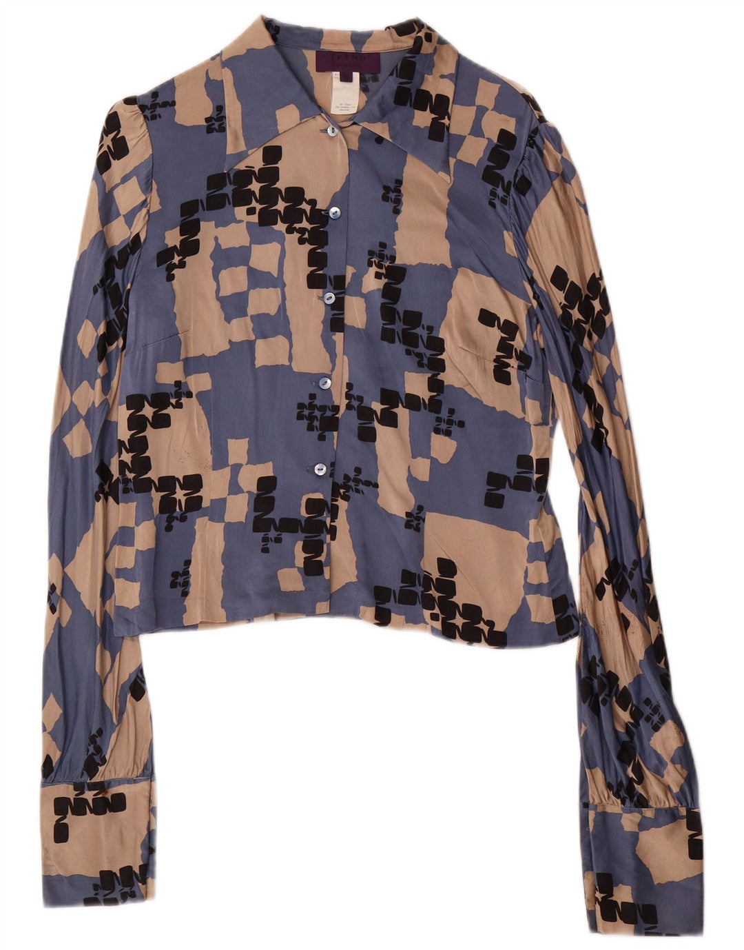 Set gonna 2 pezzi da donna LES COPAINS IT 42 medio W28 seta geometrica blu