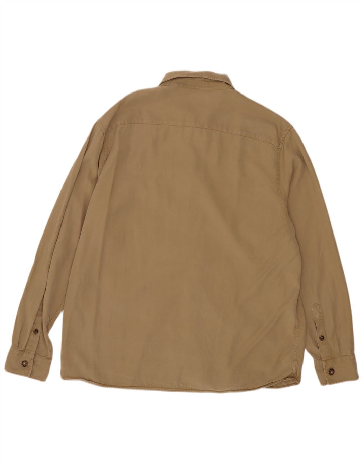 Ted Baker Camicia da uomo Taglia 4 Large Beige Lyocell