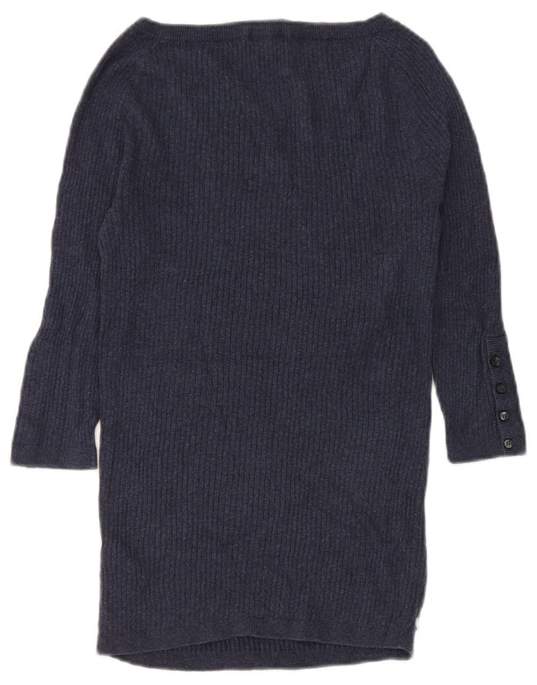 Maglione da donna con scollo a barca con maniche a 3/4 Lacoste taglia 38 medio blu navy