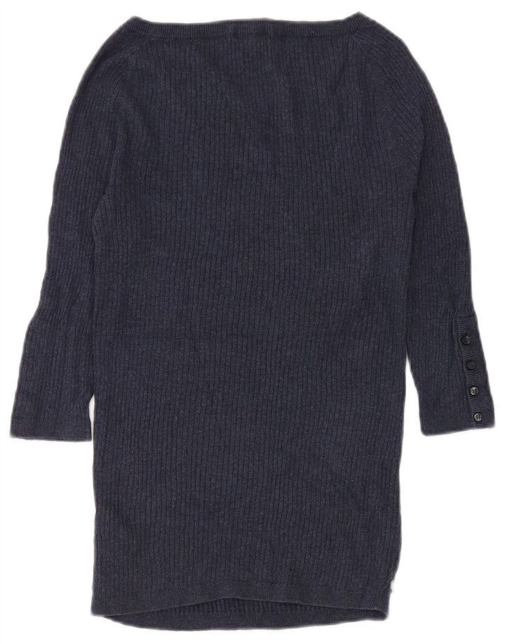 Maglione da donna con scollo a barca con maniche a 3/4 Lacoste taglia 38 medio blu navy