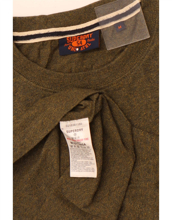 T-shirt da uomo SUPERDRY Top in cotone kaki medio