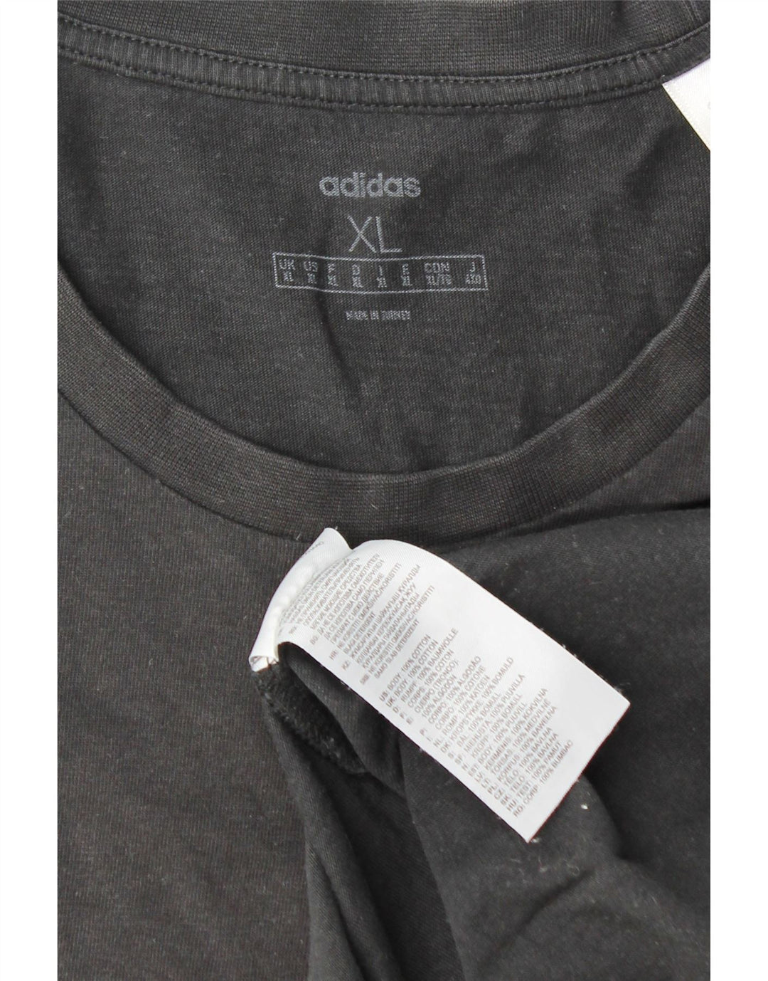 T-shirt da uomo ADIDAS Top XL in cotone nero