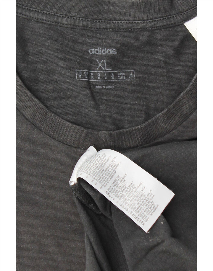 T-shirt da uomo ADIDAS Top XL in cotone nero