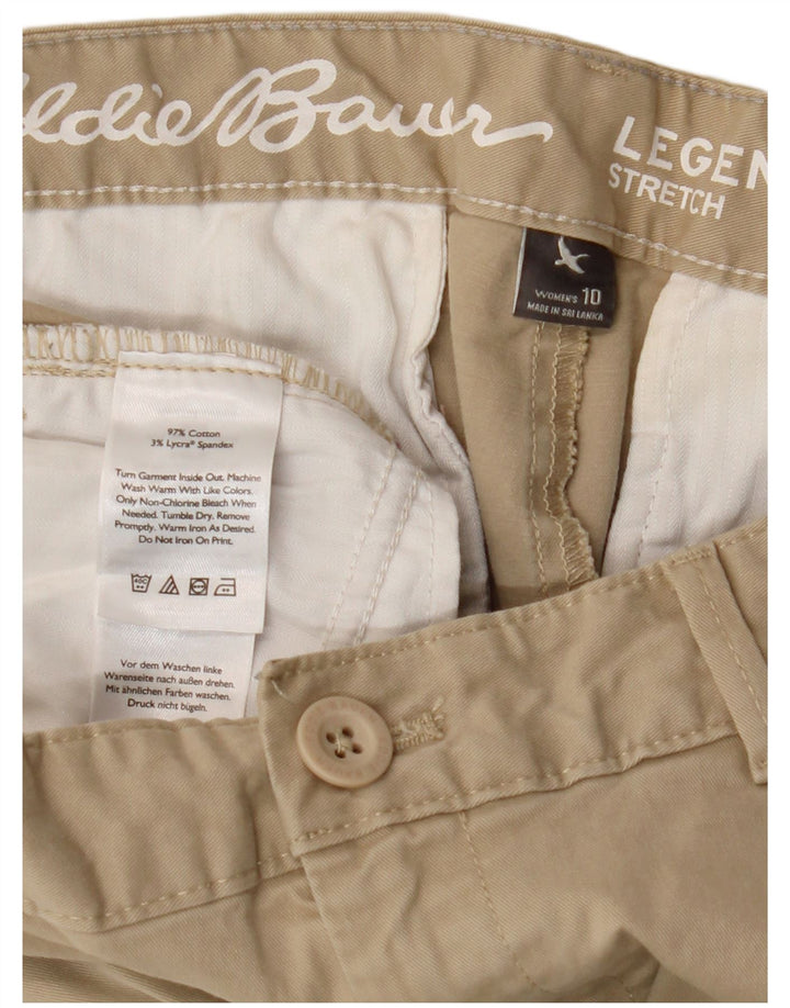 Pantaloni corti dritti da donna EDDIE BAUER US 10 Large W32 L23 Beige