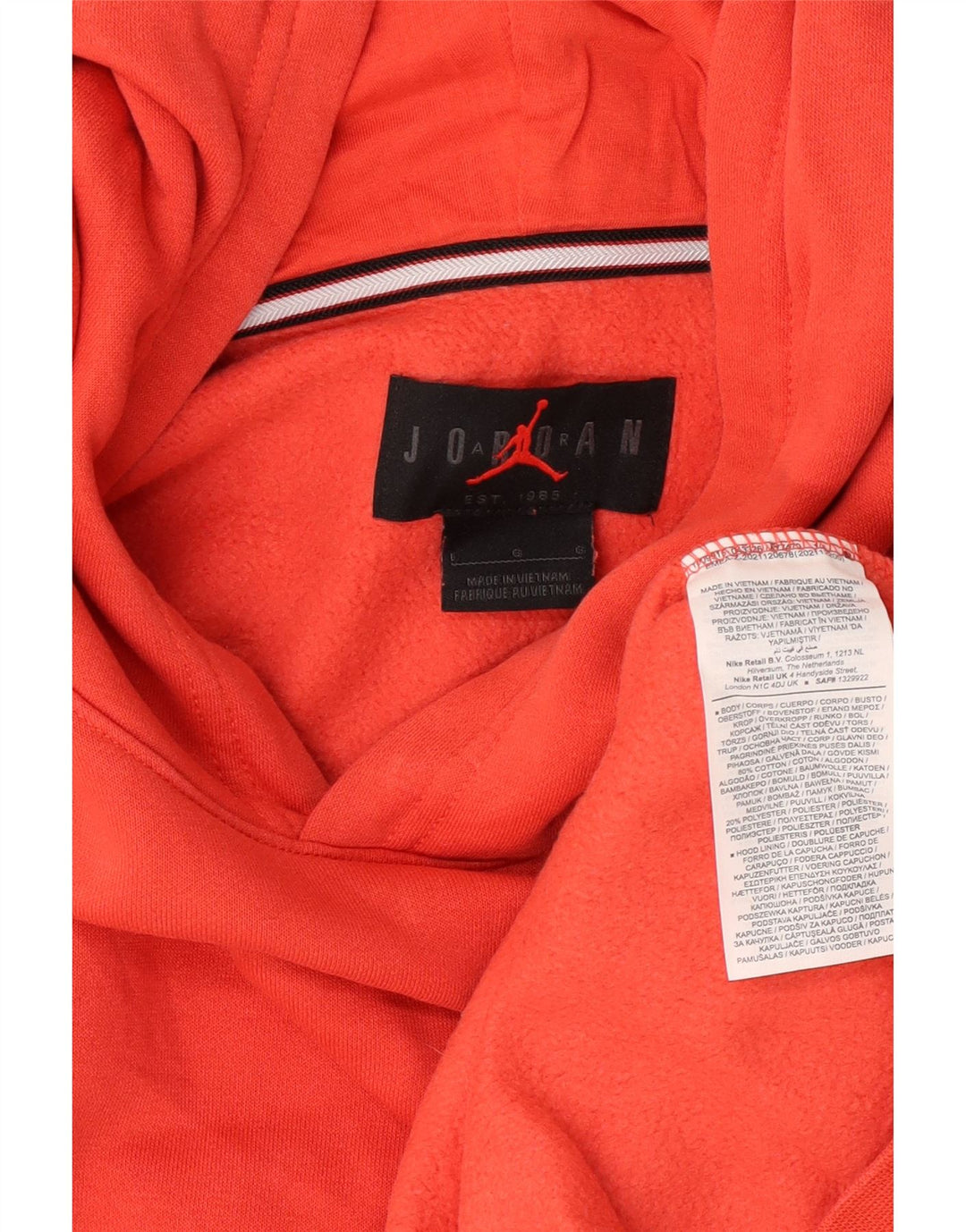 Felpa con cappuccio da uomo Jordan Large in cotone rosso