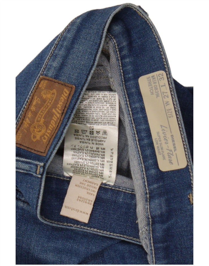 DIESEL Jeans svasati super slim a vita bassa da donna W27 L32 Blu