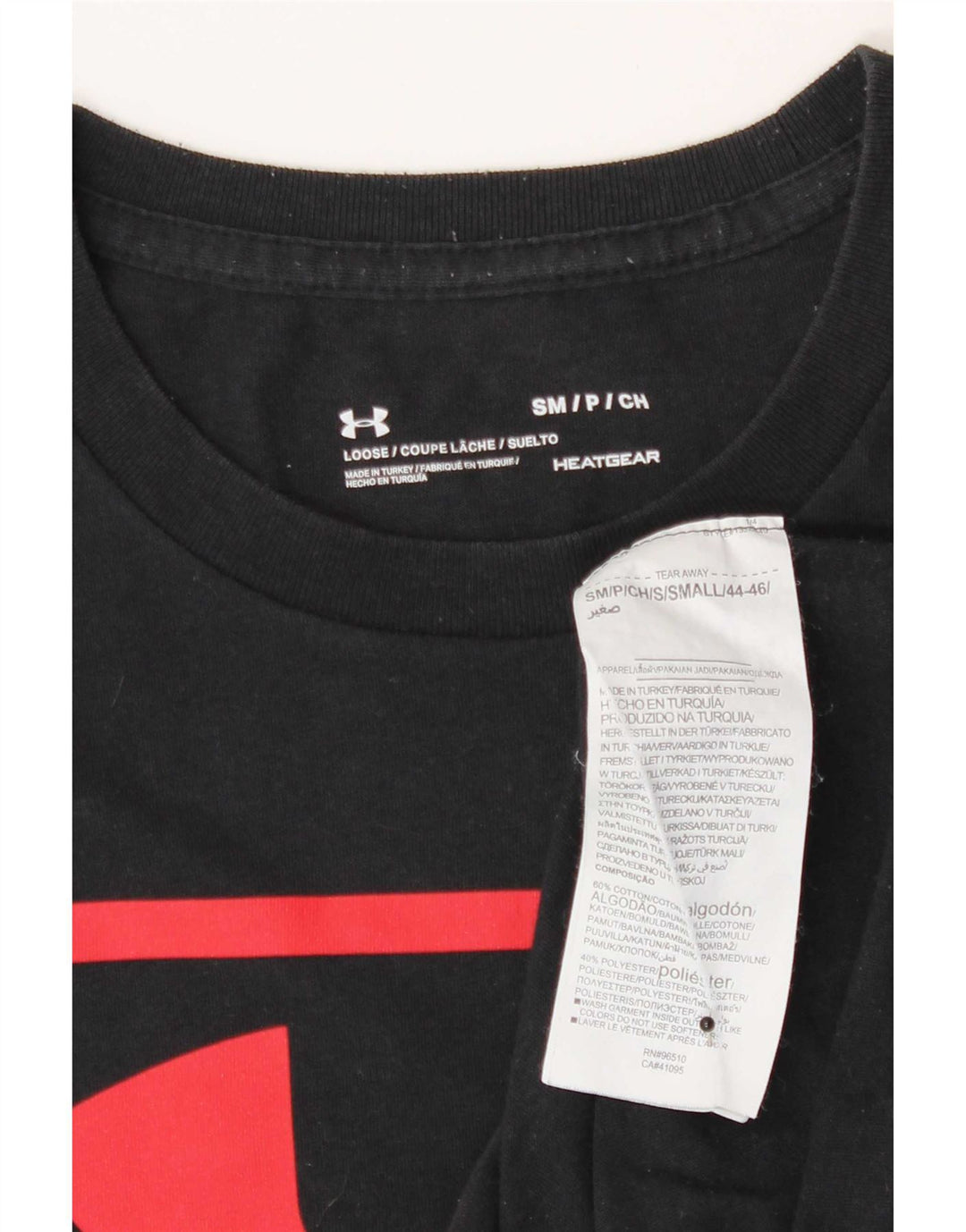 Maglietta grafica da uomo Under Armour Top Small in cotone nero