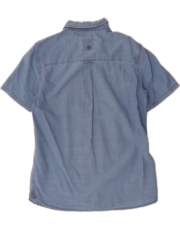 FAT FACE Mens Short Sleeve Shirt Small Blue Spotted Cotton Vintage Fat Face and Second-Hand Fat Face from Messina Hembry 