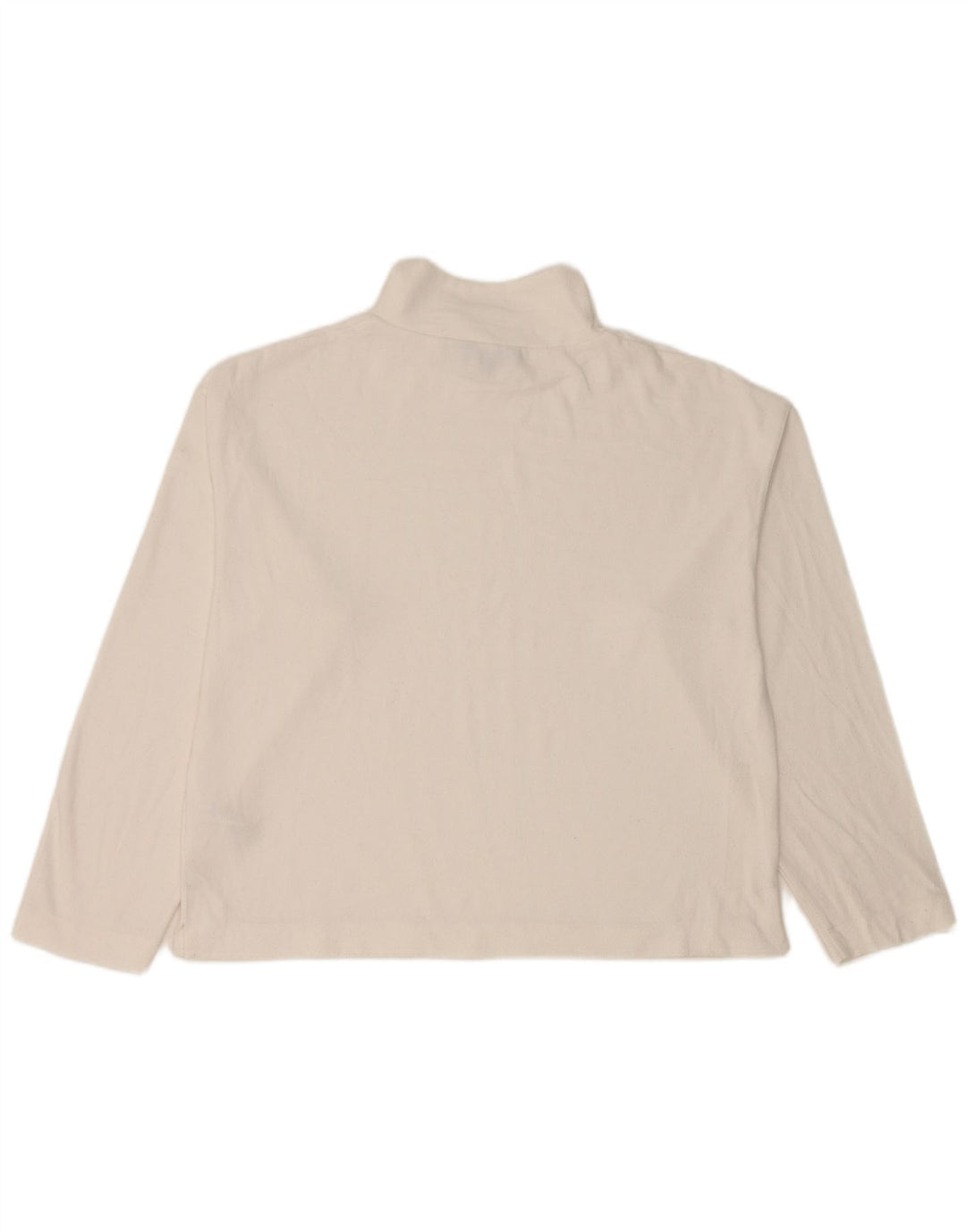 Top manica lunga da donna Marks & Spencer UK 12 poliestere bianco medio