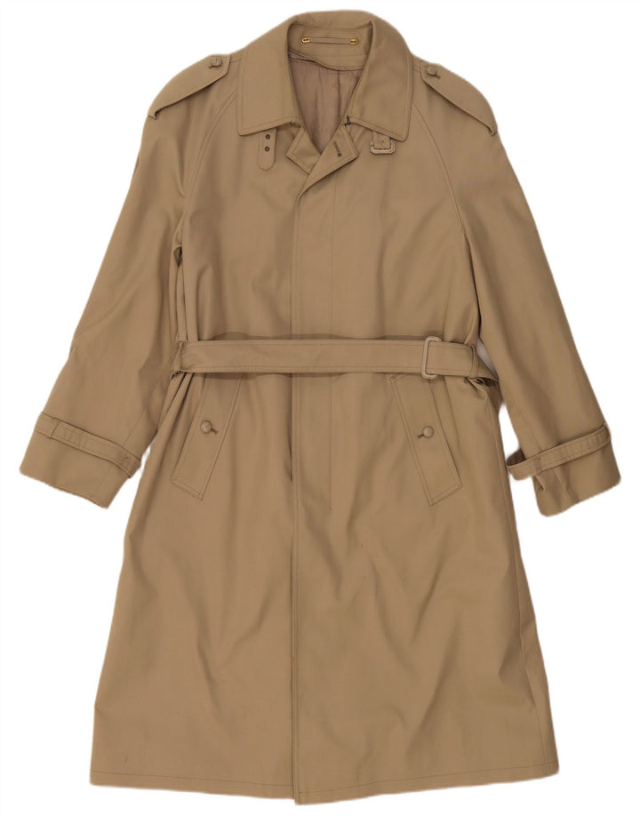 Trench da uomo vintage IT 46 piccolo in lana beige