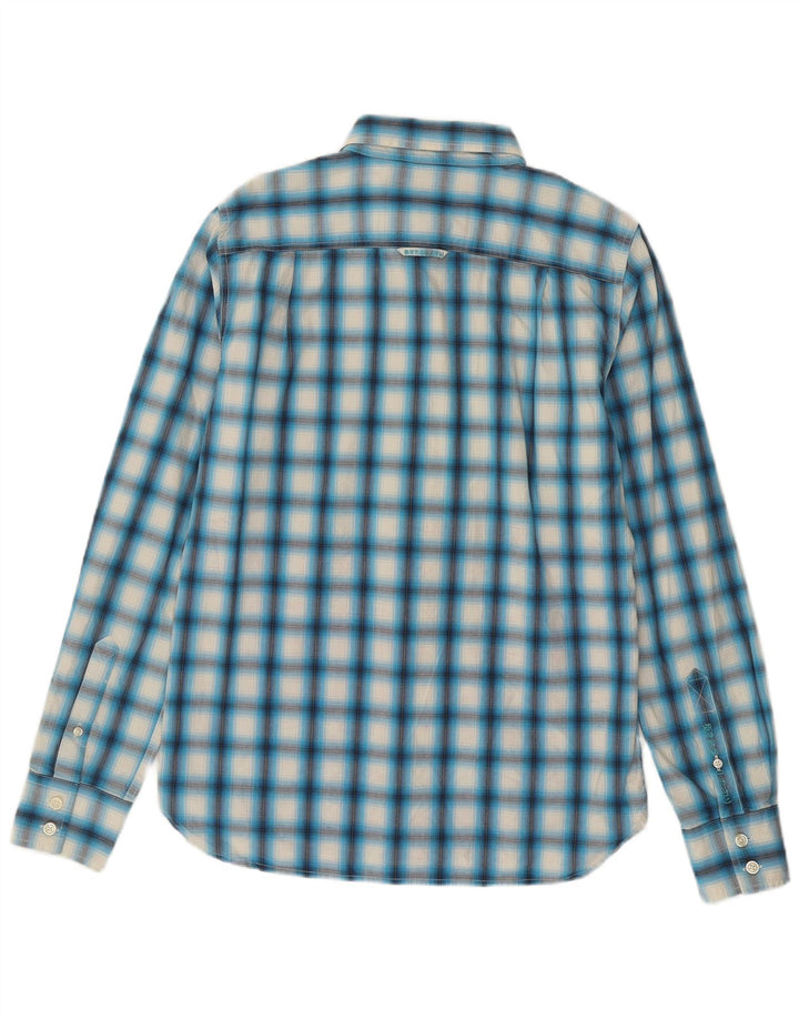 Camicia da uomo Superdry in cotone a quadri grandi blu