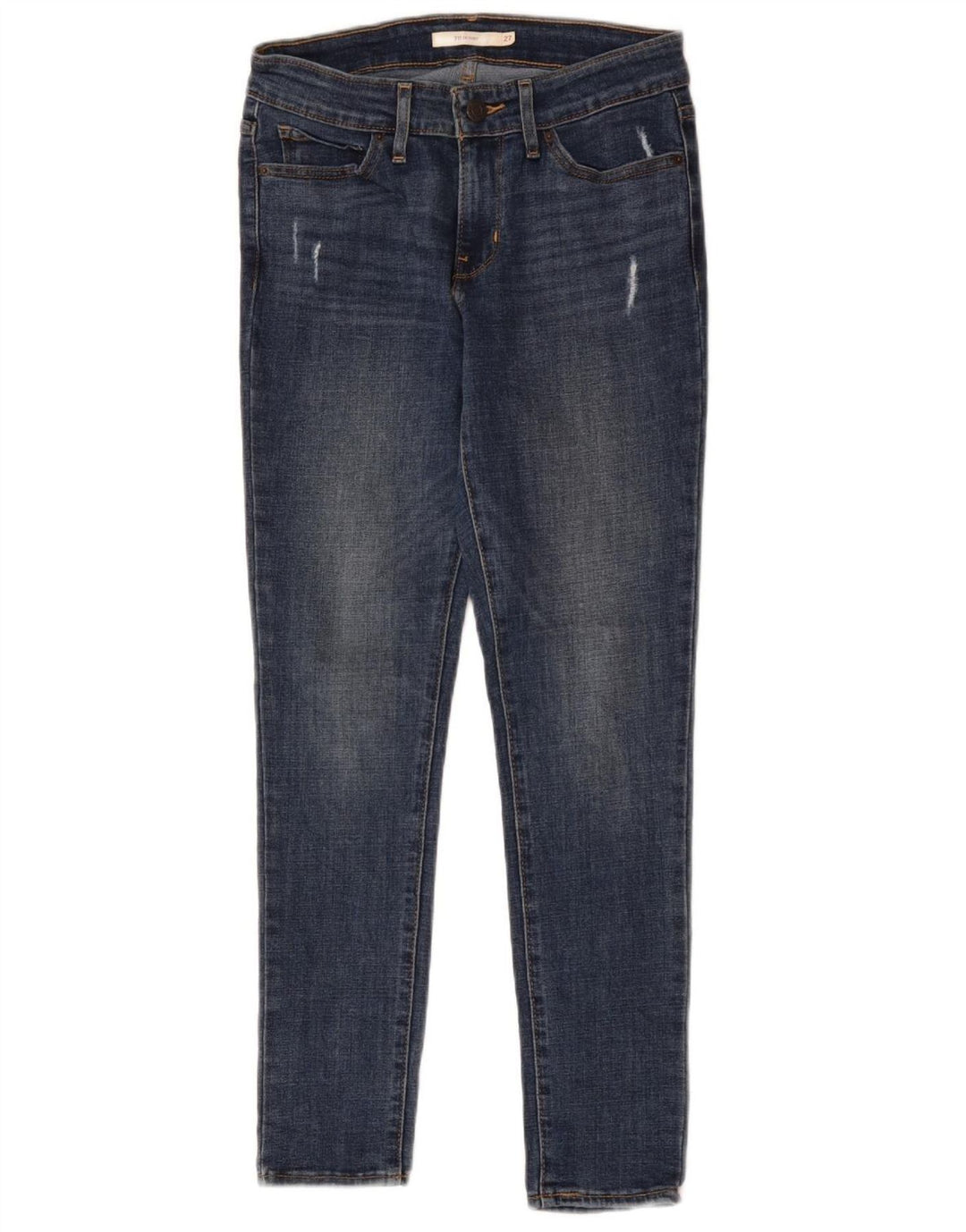 LEVI'S Jeans skinny effetto consumato 711 da donna W27 W27 in cotone blu