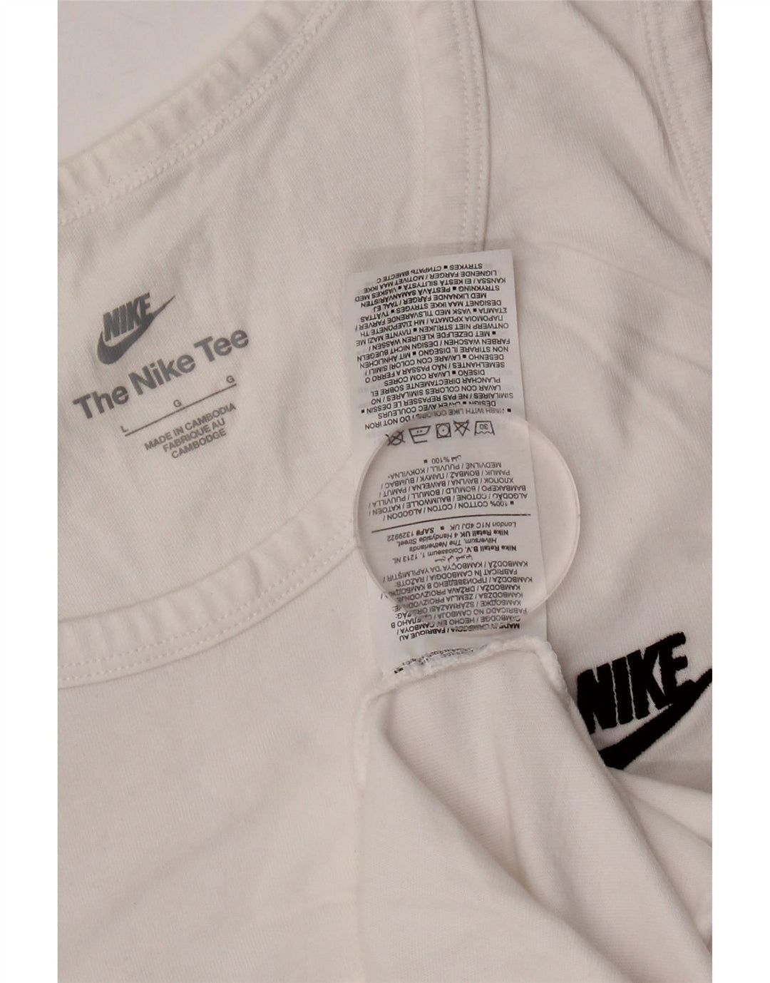 Canotta Nike da uomo grande in cotone bianco