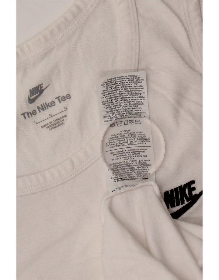 Canotta Nike da uomo grande in cotone bianco