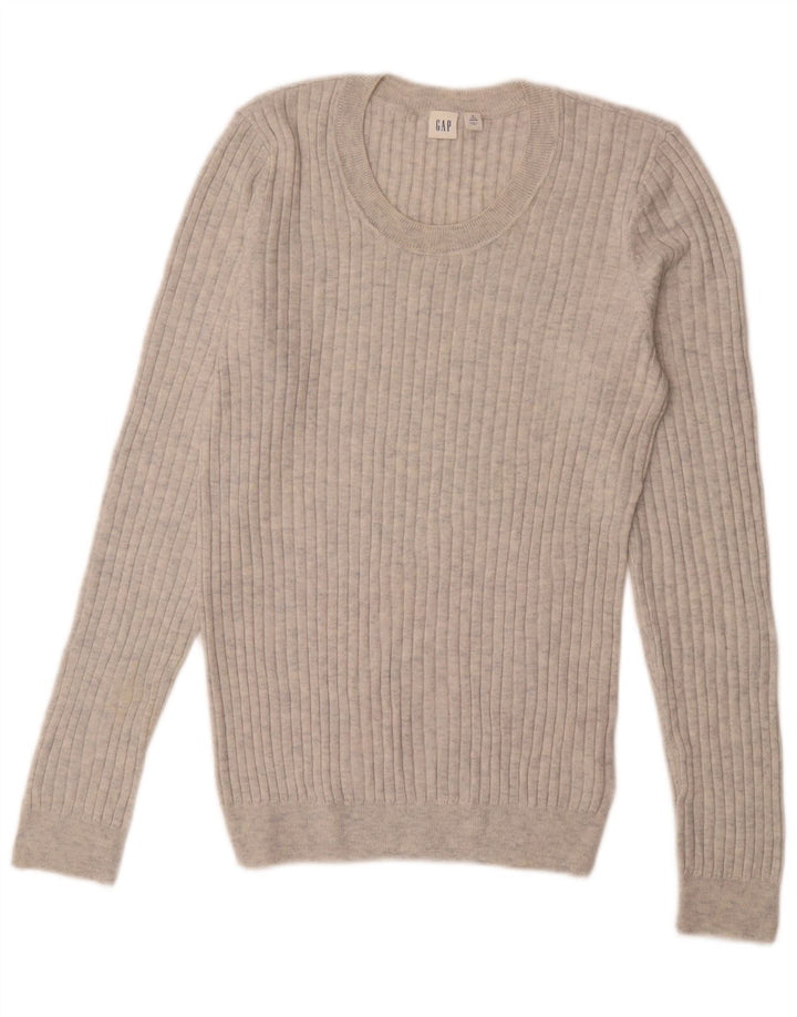 Maglione maglione girocollo alto da donna Gap UK 14 Nylon grigio medio