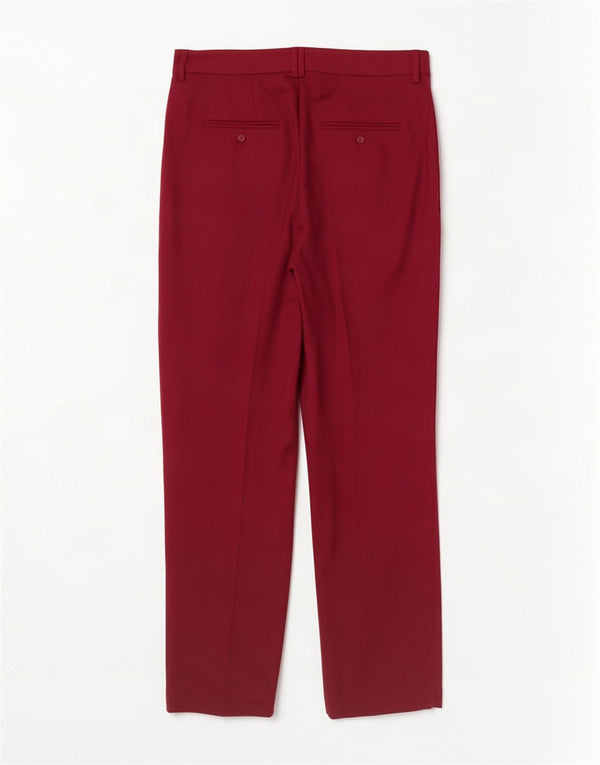 Pantaloni chino slim da donna Marks & Spencer UK 12 medi W34 L30 Borgogna