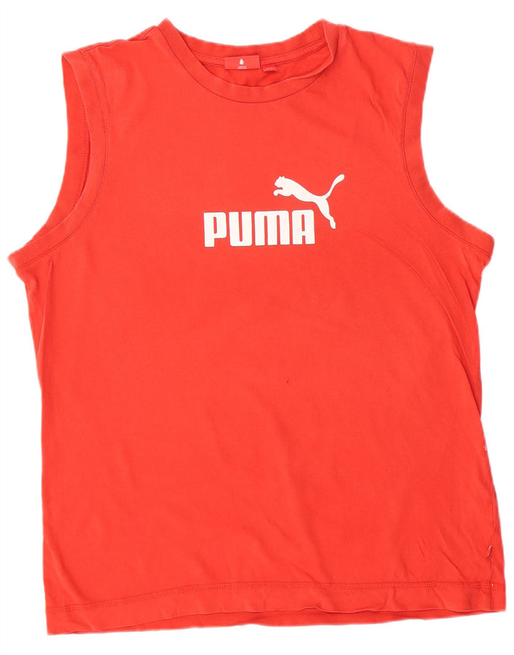 Canotta grafica da uomo PUMA grande rossa in cotone