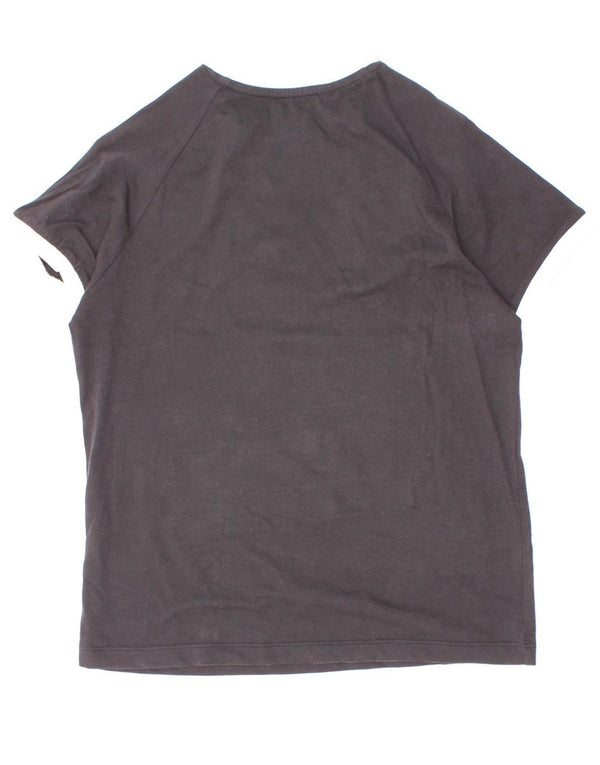 T-shirt Adidas da ragazzo Top 9-10 anni in cotone color block nero
