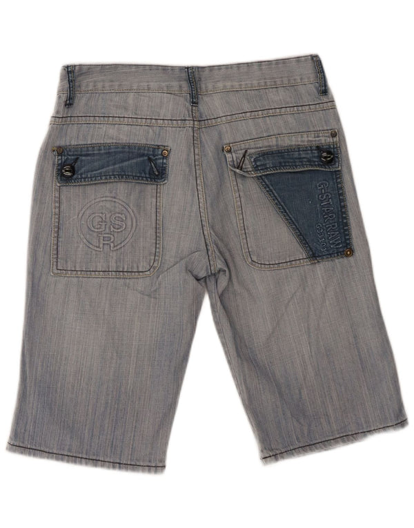 Pantaloncini di jeans con grafica da uomo G-Star W32 cotone blu medio