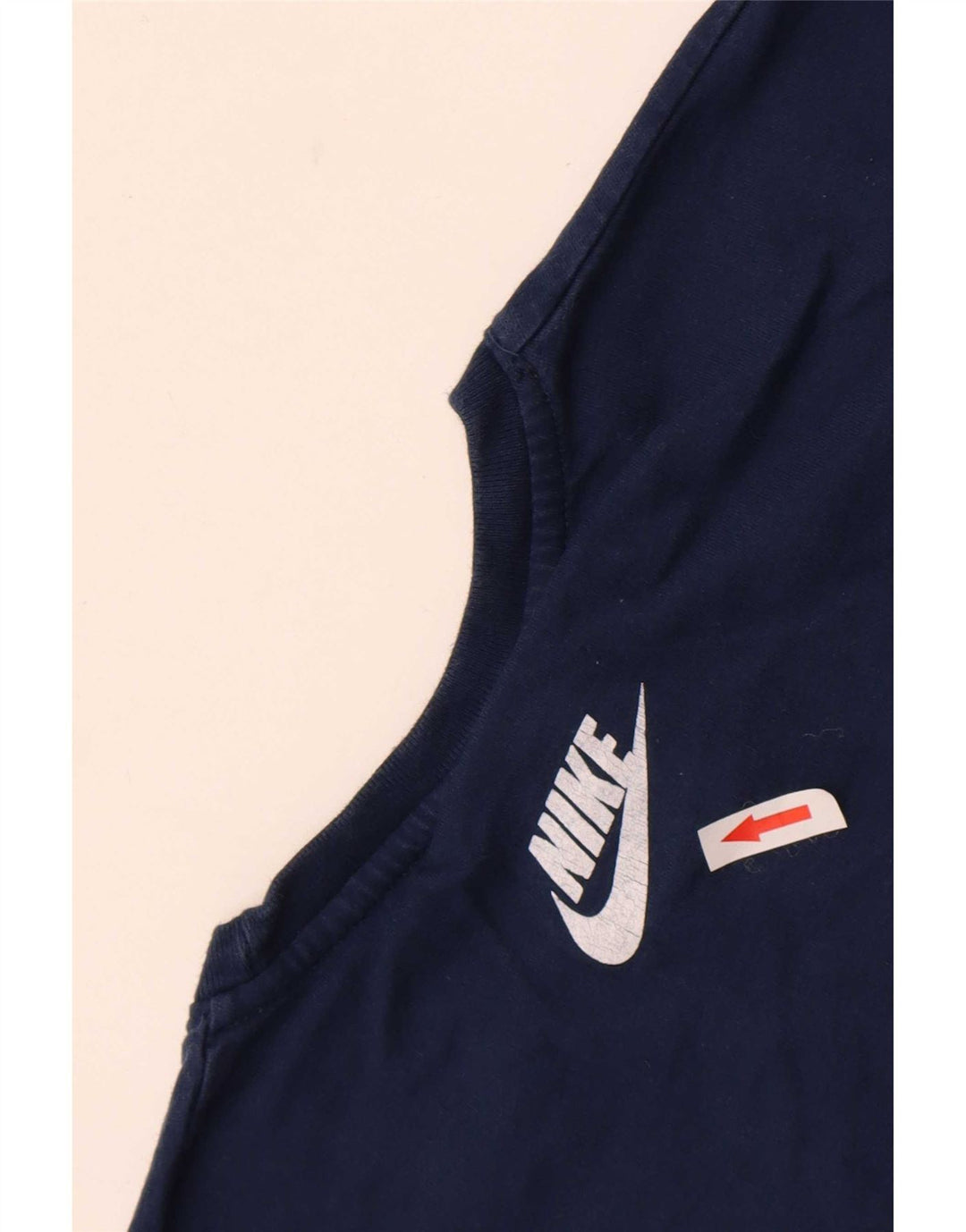 T-shirt grafica da uomo Nike Top Large in cotone blu navy