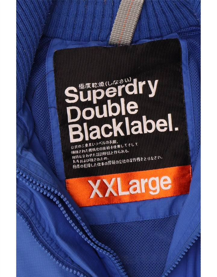 Giacca antipioggia da uomo Superdry UK 44 2XL nylon blu