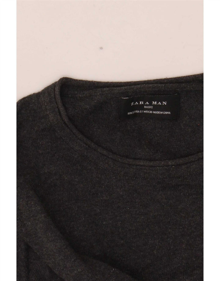 Maglione maglione girocollo da uomo Zara piccolo grigio