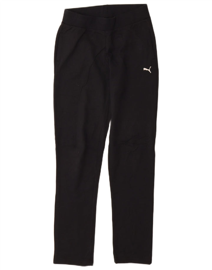 Pantaloni della tuta da donna Puma UK 8 Small Blu Navy Cotone