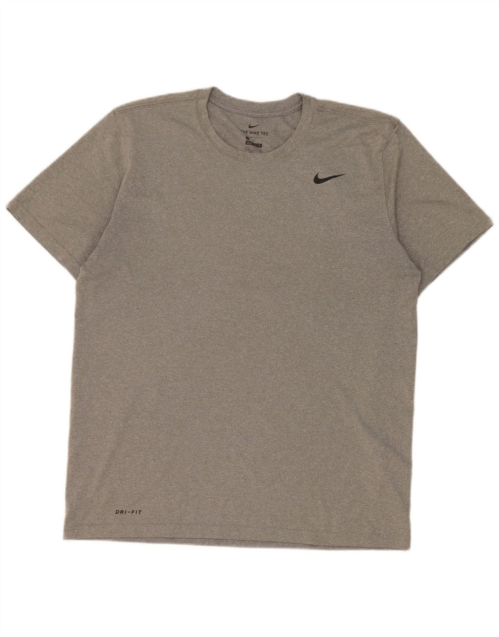 T-shirt Nike Dri Fit da uomo, grande, in poliestere grigio