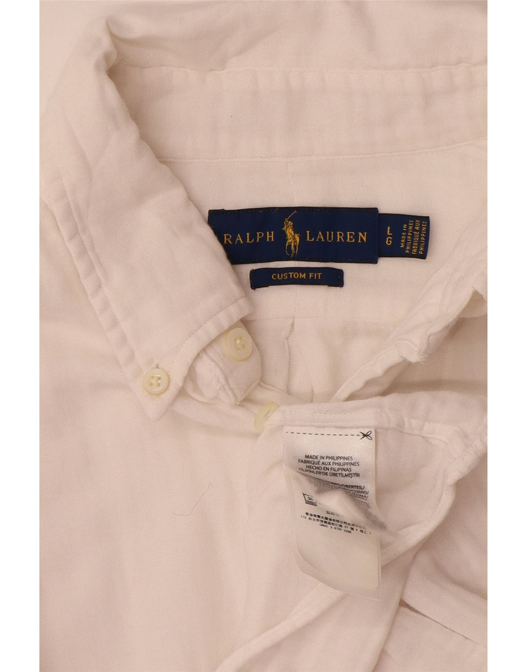 Camicia Ralph Lauren da uomo su misura, taglia grande, in cotone bianco