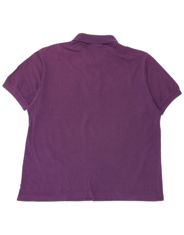 Polo da uomo Lacoste taglia 7 2XL cotone viola