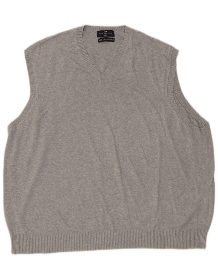 Canotta da uomo Marks & Spencer blu Harbour Vest XL in cotone grigio