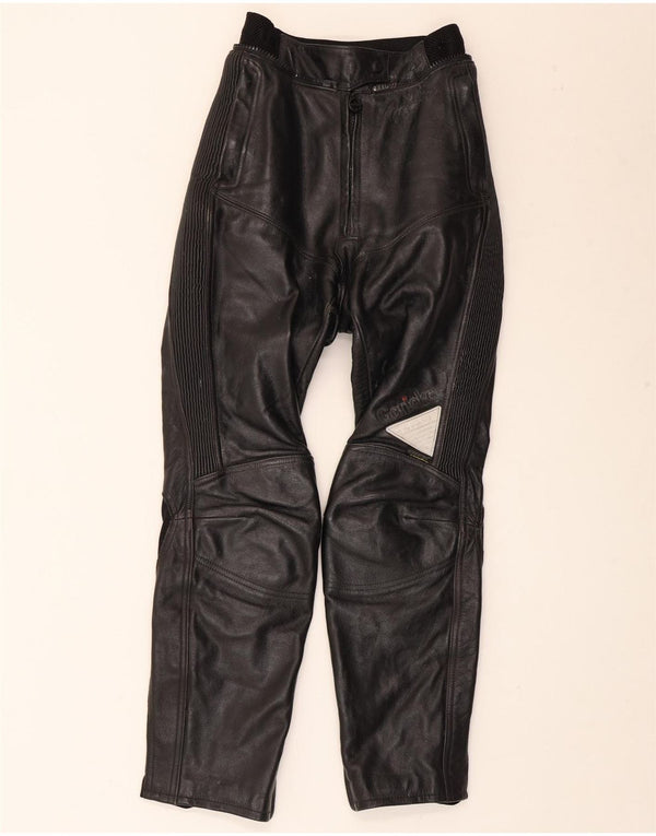 Pantaloni da motociclista in pelle da donna Gericke EU 36 Small W24 L27 Nero