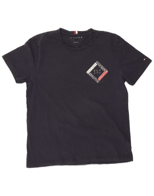 T-shirt da donna Tommy Hilfiger Top UK 18 XL blu navy cotone