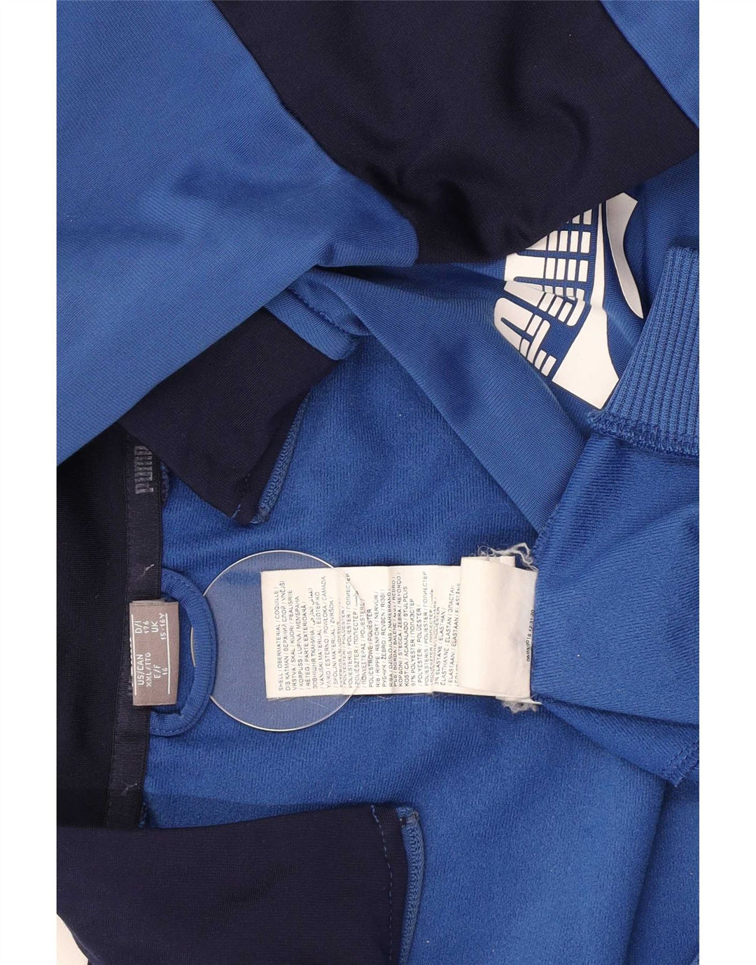 Giacca da ginnastica grafica da ragazzo Puma 15-16 anni Blu Colourblock