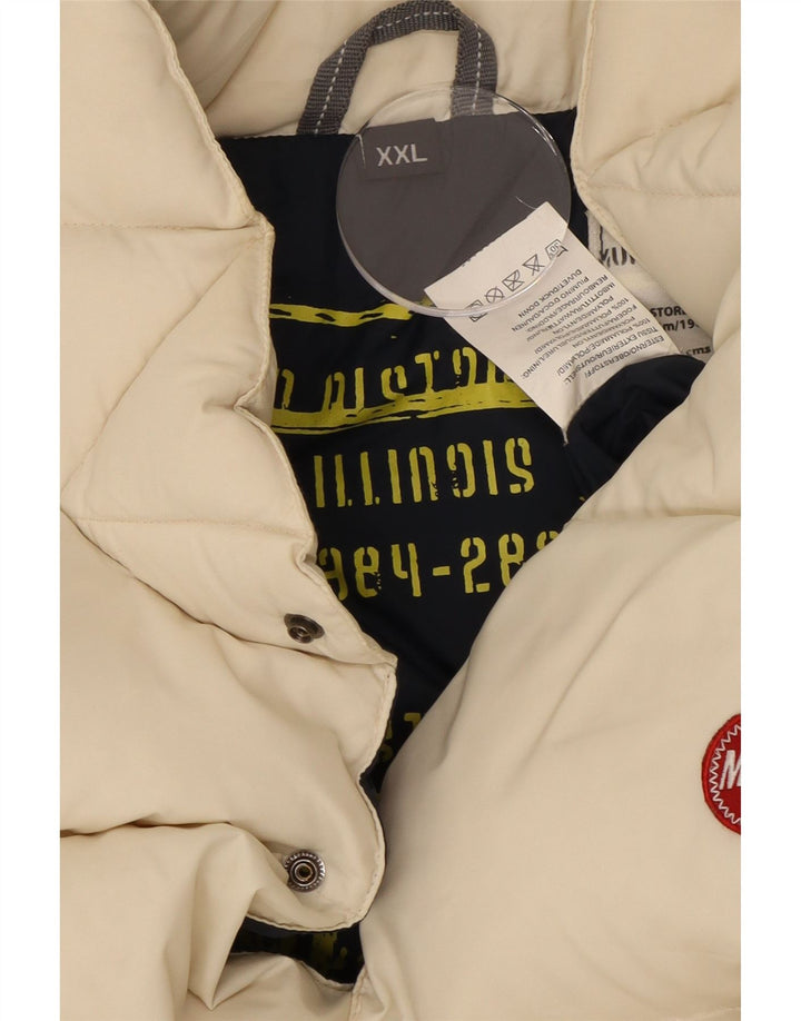Gilet imbottito da uomo Murphy & Nye UK 44 2XL Poliammide bianco sporco