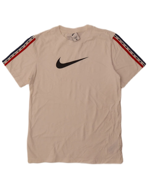 T-shirt grafica da uomo Nike Top in cotone bianco medio