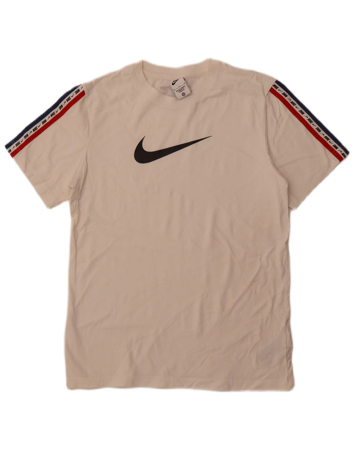 T-shirt grafica da uomo Nike Top in cotone bianco medio