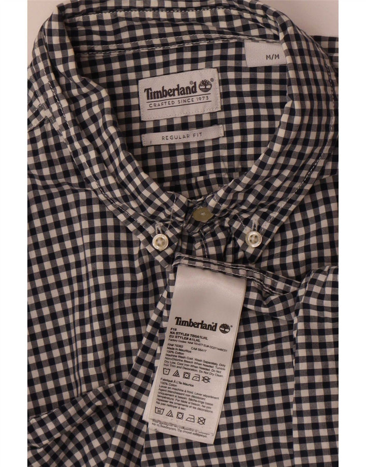 Camicia Timberland da uomo vestibilità regolare in cotone a quadretti nero medio
