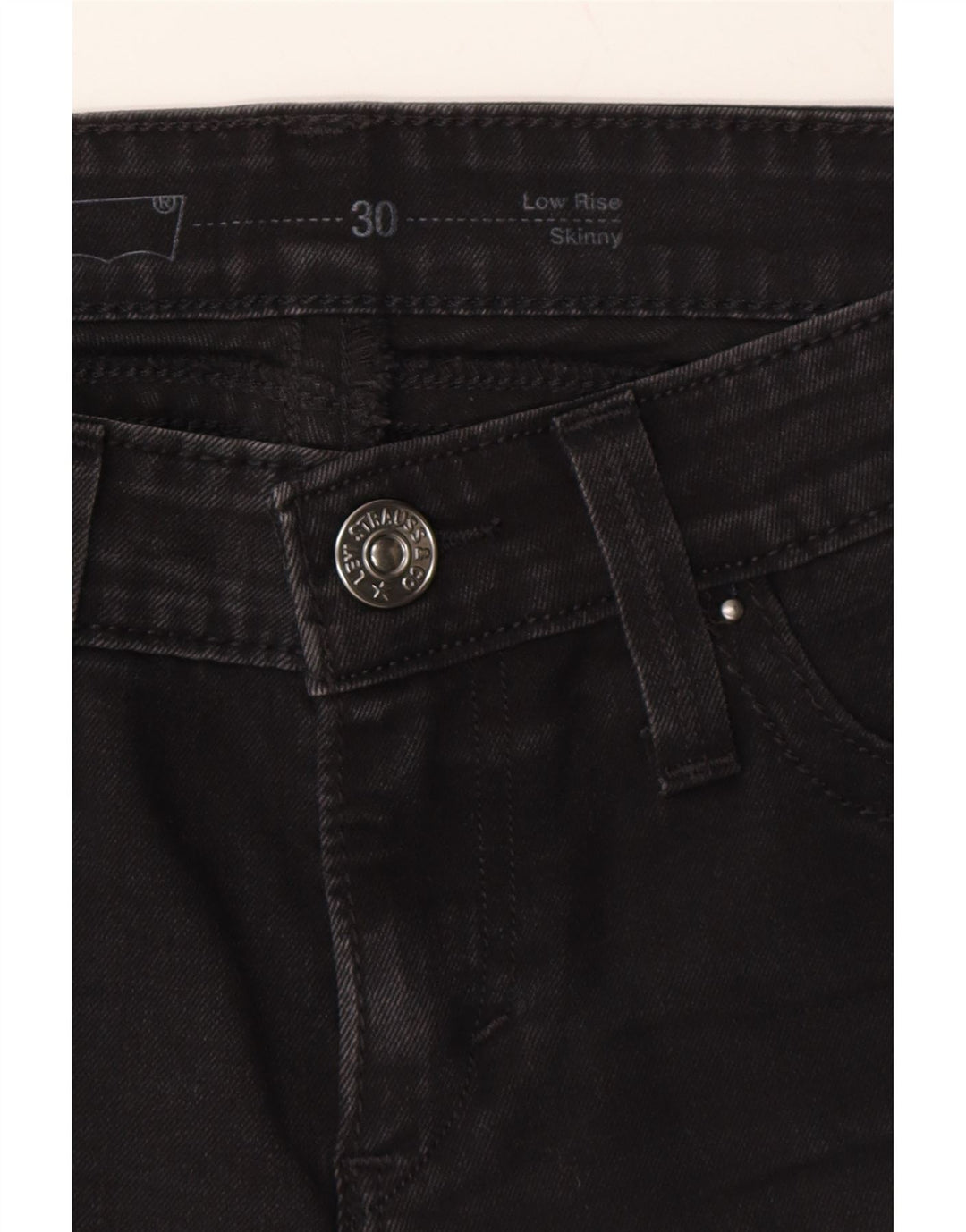 LEVI'S Womens Skinny Jeans W30 L31 Black Cotton Vintage Levi's and Second-Hand Levi's from Messina Hembry 