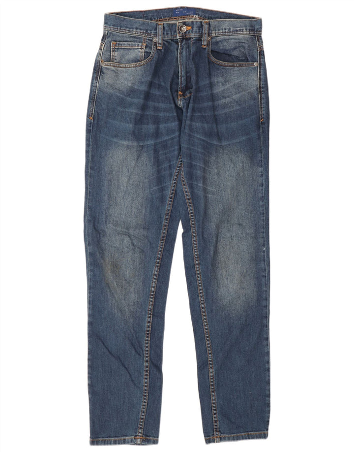 Jeans dritti da uomo Zara EU 38 Small W30 L32 Cotone blu