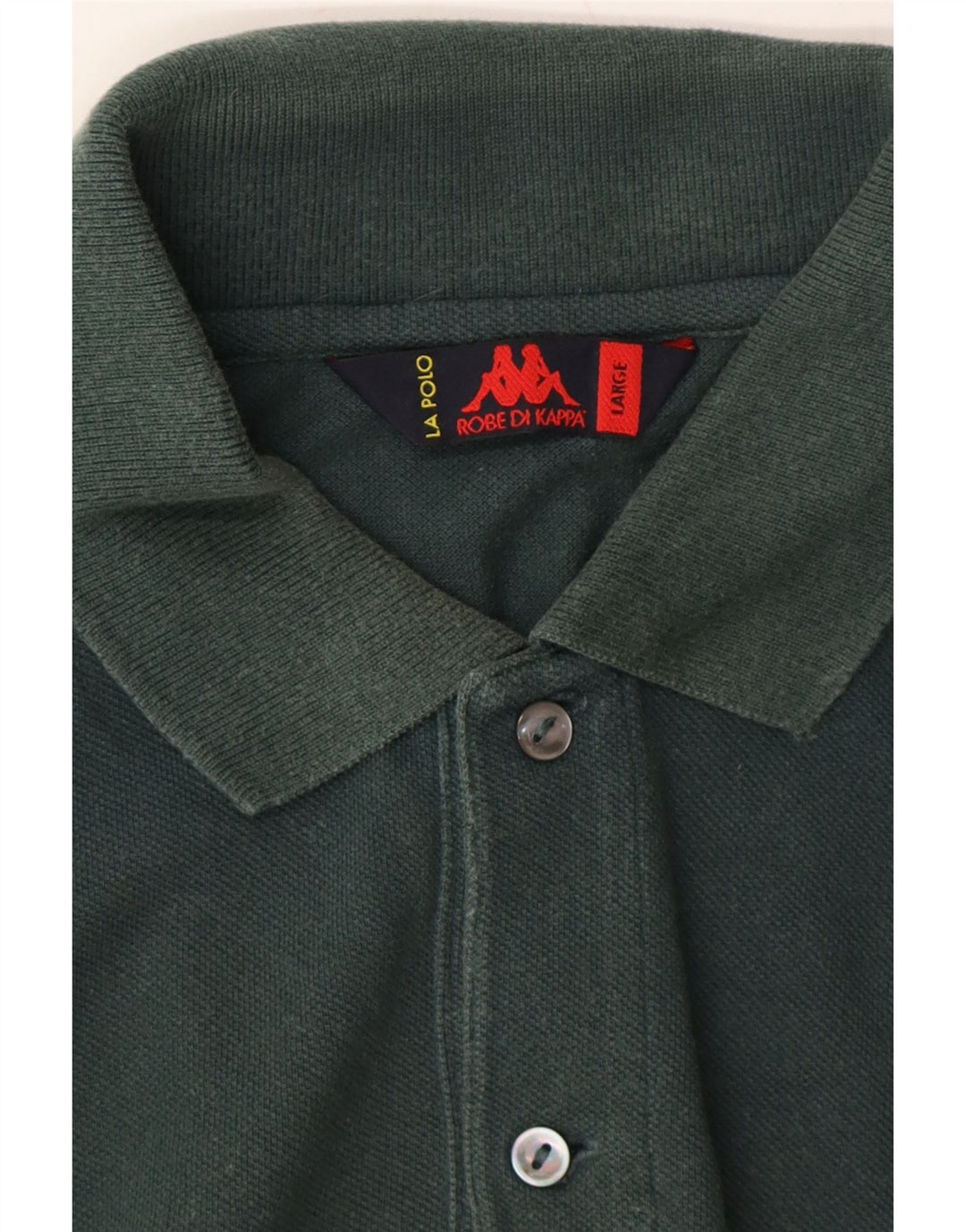 KAPPA Mens Polo Shirt Large Green Cotton Vintage Kappa and Second-Hand Kappa from Messina Hembry 