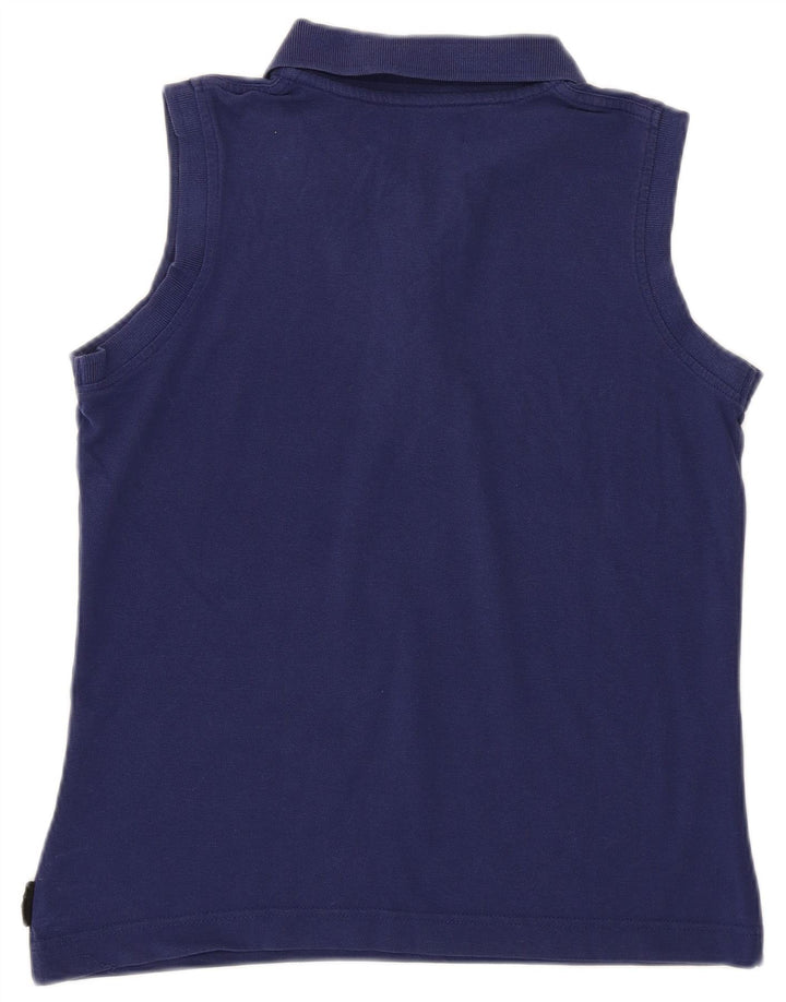 Polo senza maniche Kappa da donna UK 12 medio blu navy