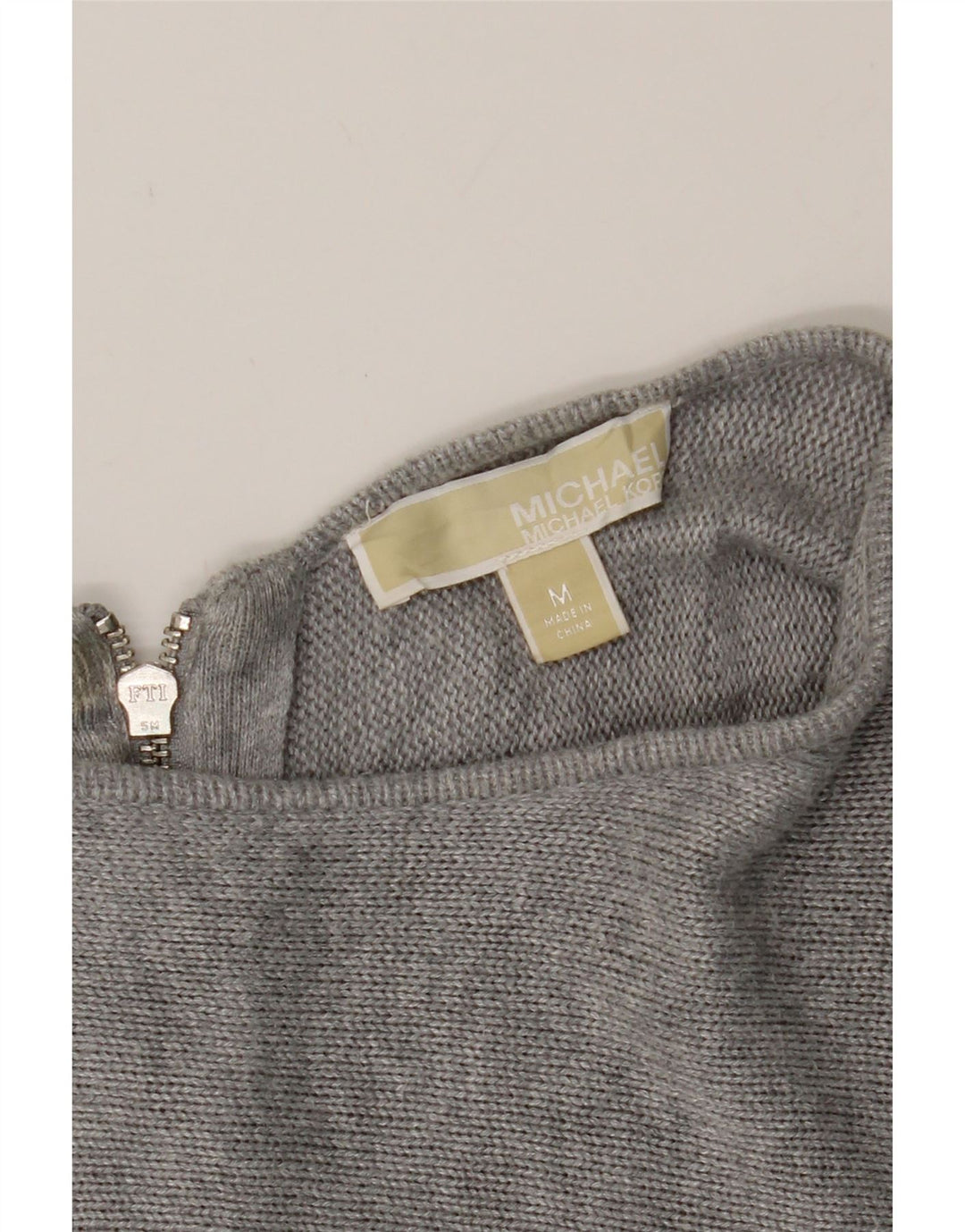 MICHAEL KORS Womens Longline Boat Neck Jumper Sweater UK 14 Medium Grey Vintage Michael Kors and Second-Hand Michael Kors from Messina Hembry 
