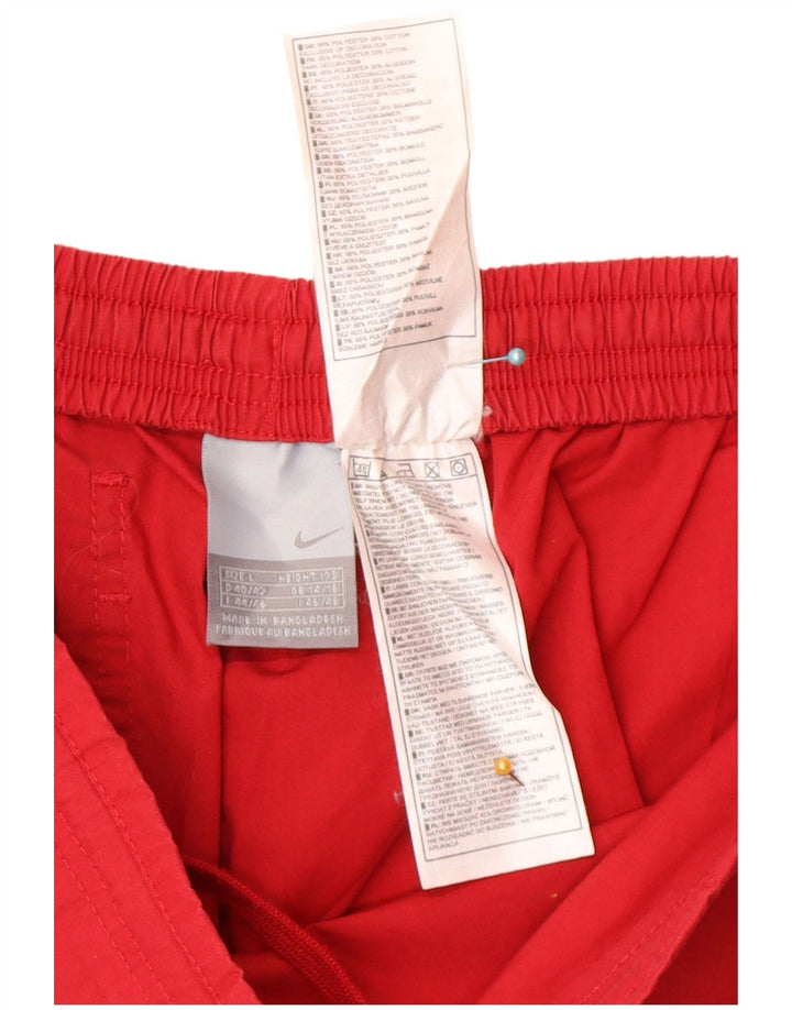 Pantaloni da tuta cargo Nike da donna UK 14/16 grandi poliestere rosso