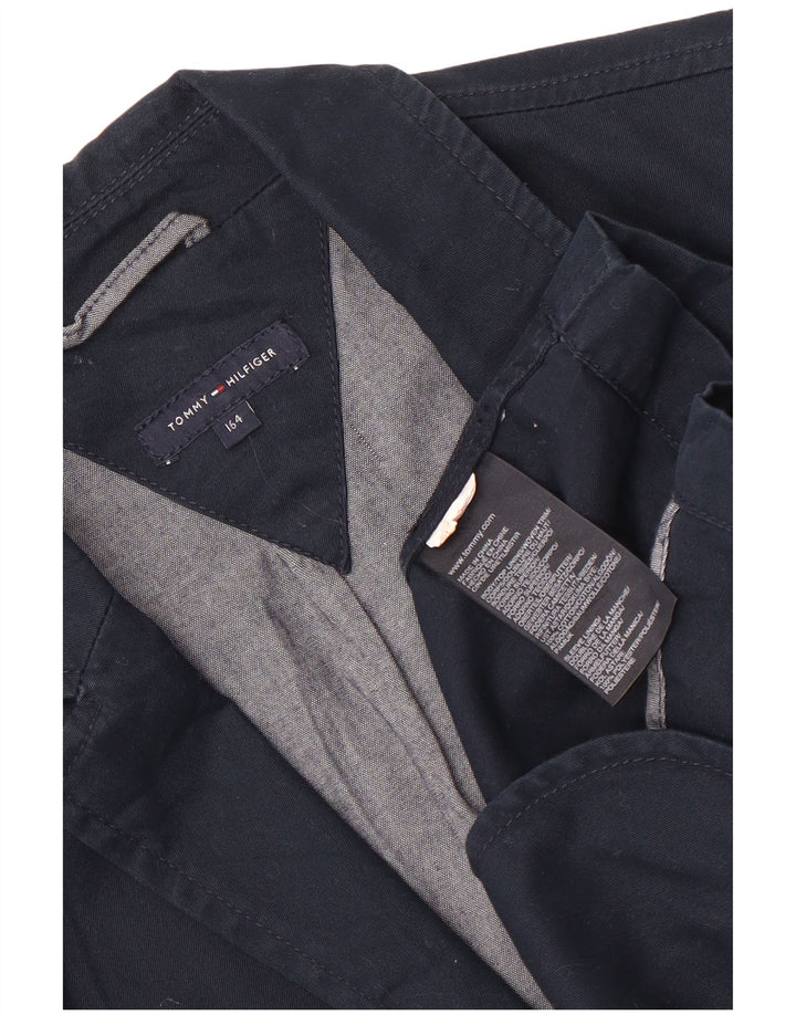 Giacca blazer a 2 bottoni da ragazzo Tommy Hilfiger 14-15 anni in cotone blu navy